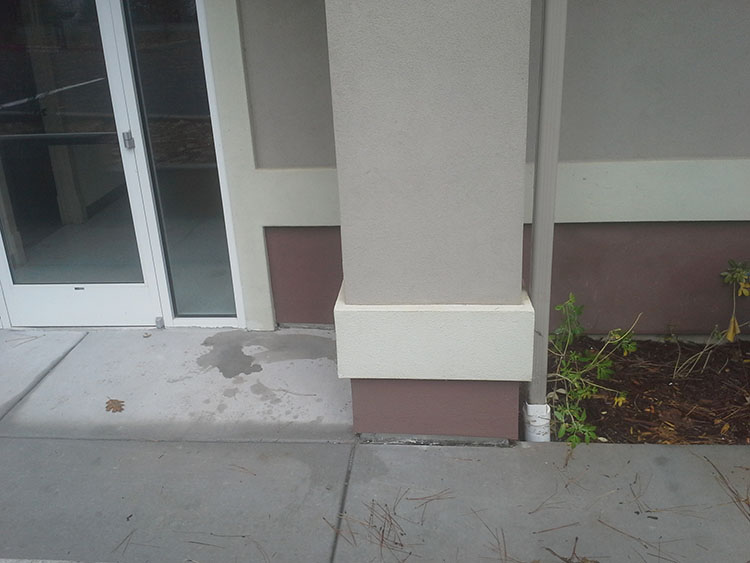 Column Stucco Patched