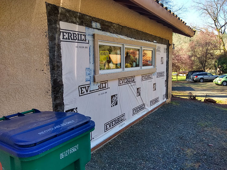 Front Wall Stucco Patch