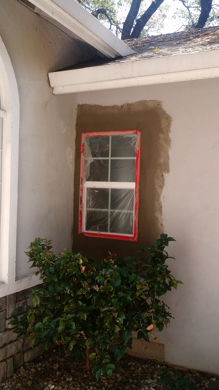 Stucco Window Repair Browned