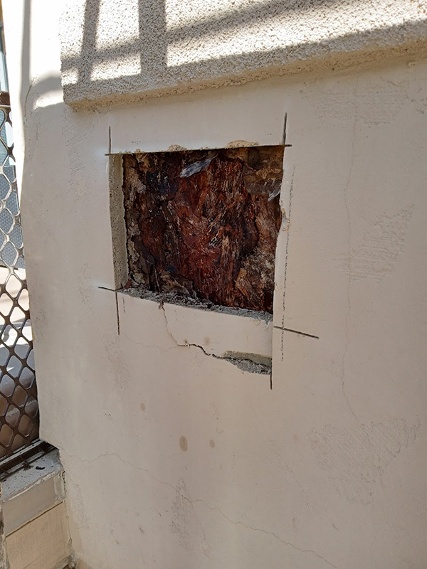 Stucco Inspection Hole